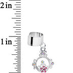 Pink and Aurora Gem Reigning Princess Crown Dangle Ear Cuff