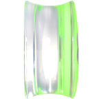 20mm Clear Green Acrylic Lucky Clover Saddle Plug