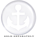 9/16 Clear White Acrylic Set Sail Nautical Anchor Saddle Plug