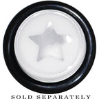 00G Clear White Acrylic Wish on a Star Taper