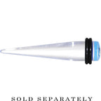 00G Clear Light Blue Acrylic Wish on a Star Taper