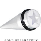 18mm Clear White Acrylic Wish on a Star Taper