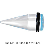 20mm Clear Light Blue Acrylic Wish on a Star Taper