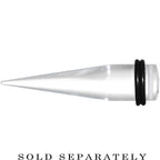 1/2 Clear White Acrylic Set Sail Nautical Anchor Taper