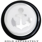 1/2 Clear White Acrylic Set Sail Nautical Anchor Taper