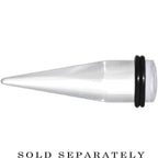9/16 Clear White Acrylic Set Sail Nautical Anchor Taper