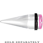 18mm Clear Pink Acrylic Set Sail Nautical Anchor Taper