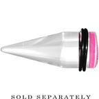 20mm Clear Pink Acrylic Set Sail Nautical Anchor Taper