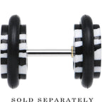 White Black Stone Animal Stripe Cheater Plug