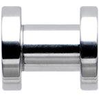 4G Stainless Steel Silver Sugar Glitter Screw Fit Plug