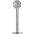 16G 5/16 Silver Sandblasted Steel Monroe Labret 3mm Ball