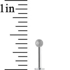 16G 5/16 Silver Sandblasted Steel Monroe Labret 3mm Ball