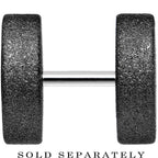 16G 3/16 Black Sandblasted Steel Cheater Plug
