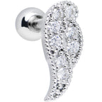 Clear Gem Celestial Angel Wing Right Cartilage Earring