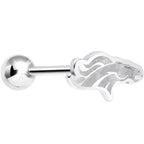 Officially Licensed NFL Cut Out Denver Broncos Tongue Ring