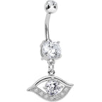 Clear Gem Mysterious and Exquisite Eye Dangle Belly Ring