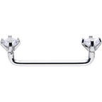 14G Clear Prong Gem 3/4 Steel Staple Surface Barbell 2mm Rise