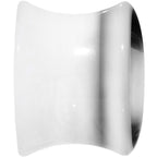 9/16 White Black Acrylic Adoring Heart Saddle Plug