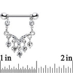Clear Gem Victorian Vision Dangle Nipple Ring Set