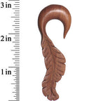 7/16 Organic Wood Leaf in the Wind Hand Carved Hanger Set