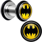 4G Stainless Steel Barbell Illusion Batman Mini Ear Plug Set