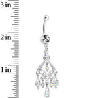 Clear Gem Luminous Kite Chandelier Belly Ring