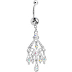 Clear Gem Luminous Kite Chandelier Belly Ring