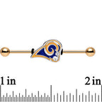 Officially Licensed St. Louis Rams Logo Industrial Barbell 38mm