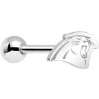 Officially Licensed Carolina Panthers Cut Out Barbell Tongue Ring
