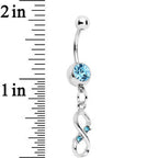 Aqua Gem Infinite Hope Dangle Belly Ring