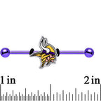 Officially Licensed Minnesota Vikings Logo Industrial Barbell 38mm