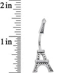 Stainless Steel Meet Me in Paris Eiffel Tower Belly Ring