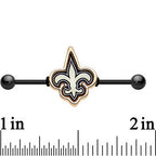 Officially Licensed New Orleans Saints Logo Industrial Barbell 38mm