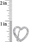 Clear Cubic Zirconia Hollow Heart Top Mount Belly Ring