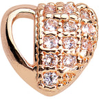16G Rose Gold CZ Encrusted Heart Tragus Earring