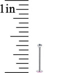 20G 5/16 Handmade Labret Created with Crystals 1.75mm