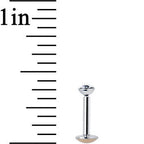 16G 1/4 Handmade Labret Created with Crystals 3mm