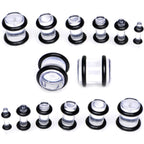 Clear Acrylic Taper Plug Kit - 32 Piece 14 to 00G Ear Stretchers