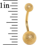 Gold Anodized Sandblasted Belly Ring