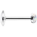 16G 5/16 White 2.5mm Synthetic Opal Internally Threaded Labret