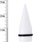 24mm White Acrylic Straight Taper Set