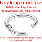 16G 3/8 Stainless Steel Hinged Segment Ring