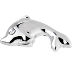 16G 1/4 Clear Gem Dolphin Left Cartilage Earring