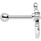 16G 1/4 Clear Gem Settle Down Anchor Cartilage Earring