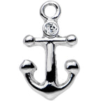 16G 1/4 Clear Gem Settle Down Anchor Cartilage Earring