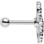 16G 1/4 Black Gem Roped Infinity Cartilage Earring