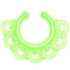 White Acrylic Tribal Blossom Glow in the Dark Clip On Fake Septum Ring