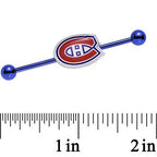 Licensed Blue Anodized NHL Montreal Canadiens Industrial Barbell 38mm