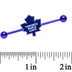 Licensed Blue Anodized NHL Toronto Maple Leaf Industrial Barbell 38mm