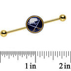 Licensed NHL Gold Anodized Buffalo Sabres Industrial Barbell 38mm